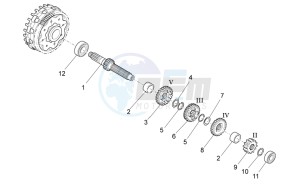 RXV-SXV 450-550 drawing Primary gear shaft