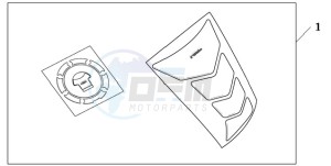 CB600FA39 Europe Direct - (ED / ABS ST) drawing TANKPAD / FUEL LID COVER