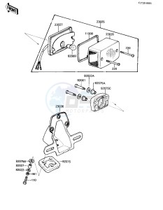 KZ 250 L [CSR BELT] (L1) [CSR BELT] drawing TAILLIGHT