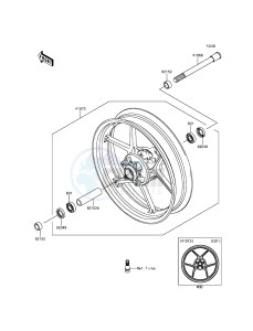 ER-6F EX650EFF XX (EU ME A(FRICA) drawing Front Hub