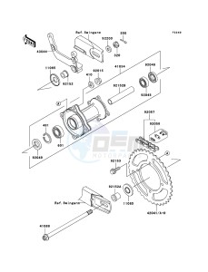 KX65 KX65A6F EU drawing Rear Hub