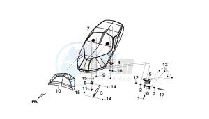 GTS 300I ABS L7 drawing BUDDYSEAT / REAR LUGGAGE FRAME /