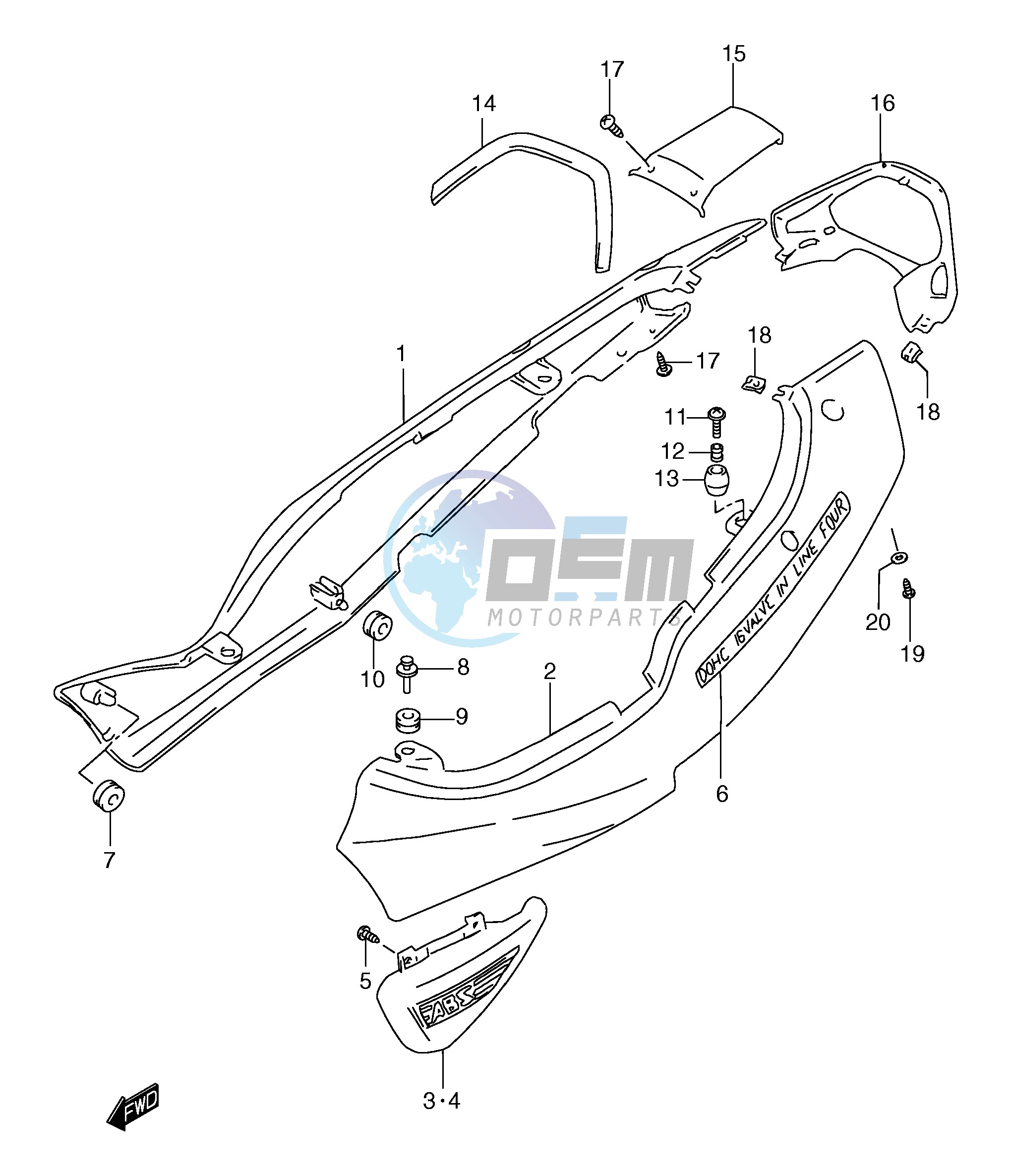 FRAME COVER (GSF1200SAY)