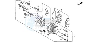 XL125V VARADERO drawing FRONT BRAKE CALIPER