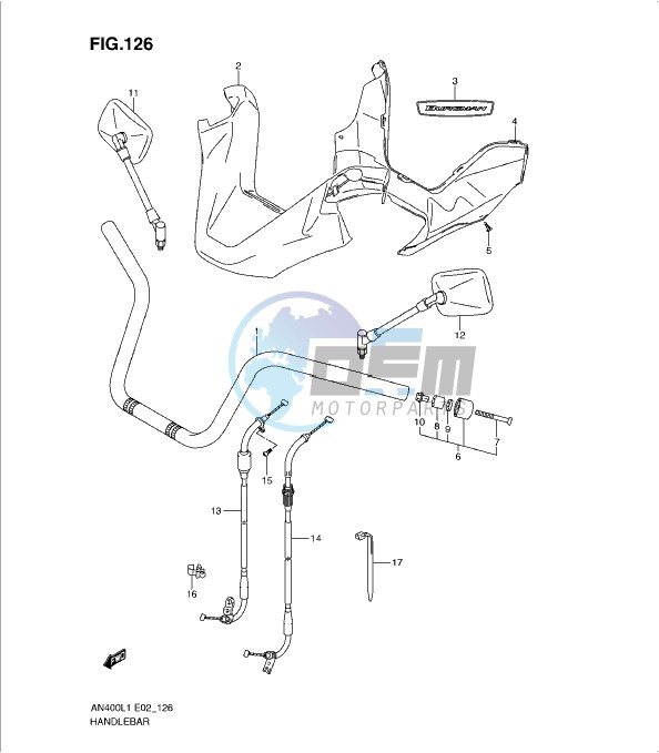 HANDLEBAR (AN400AL1 E19)