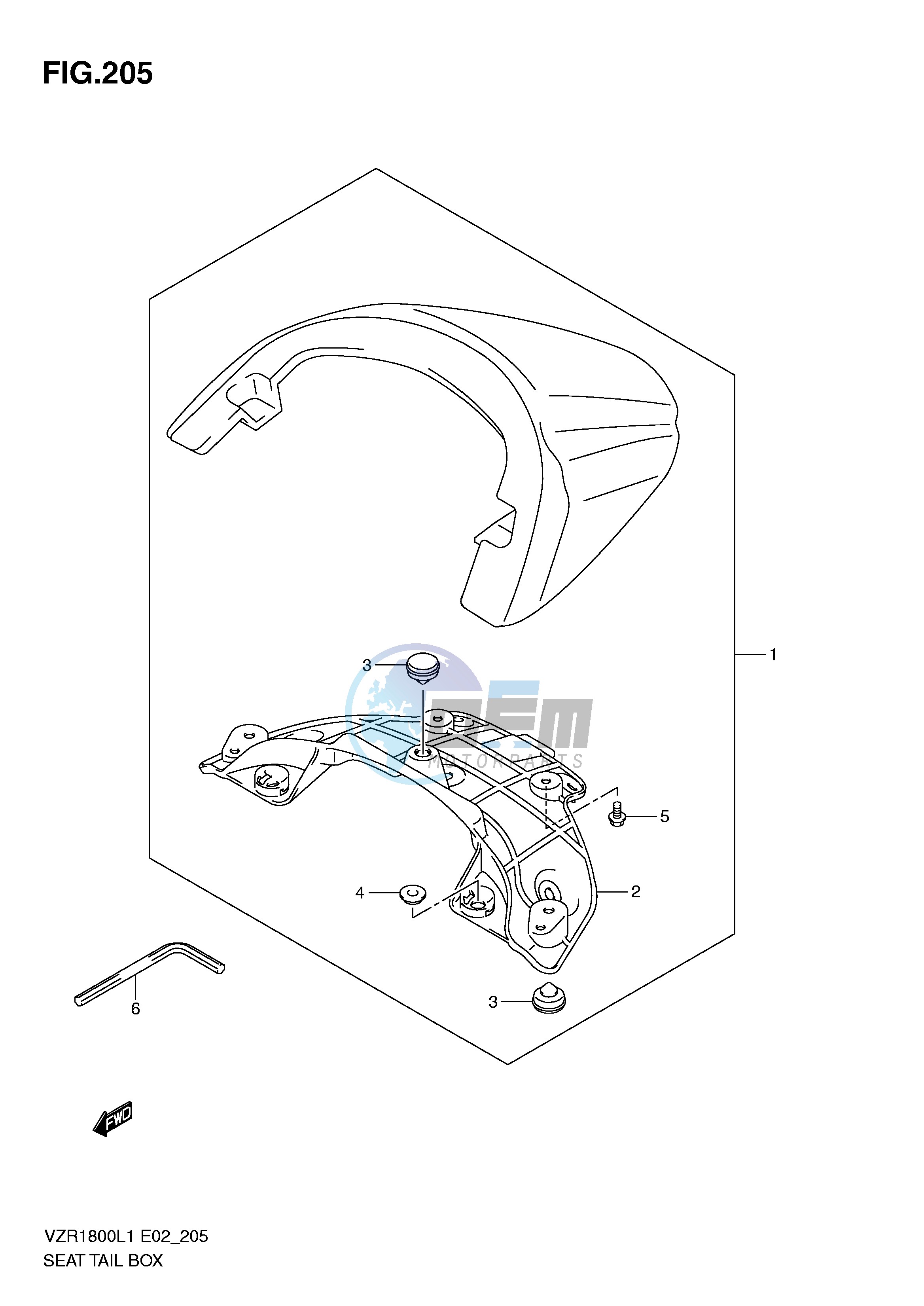 SEAT TAIL BOX (VZR1800ZL1 E2)