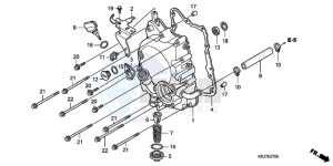 FES150A9 Europe Direct - (ED / ABS) drawing RIGHT CRANKCASE COVER