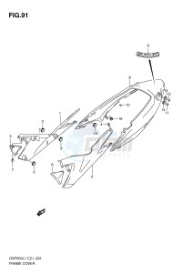 GSF650 (E21) Bandit drawing FRAME COVER (GSF650SL1 E21)