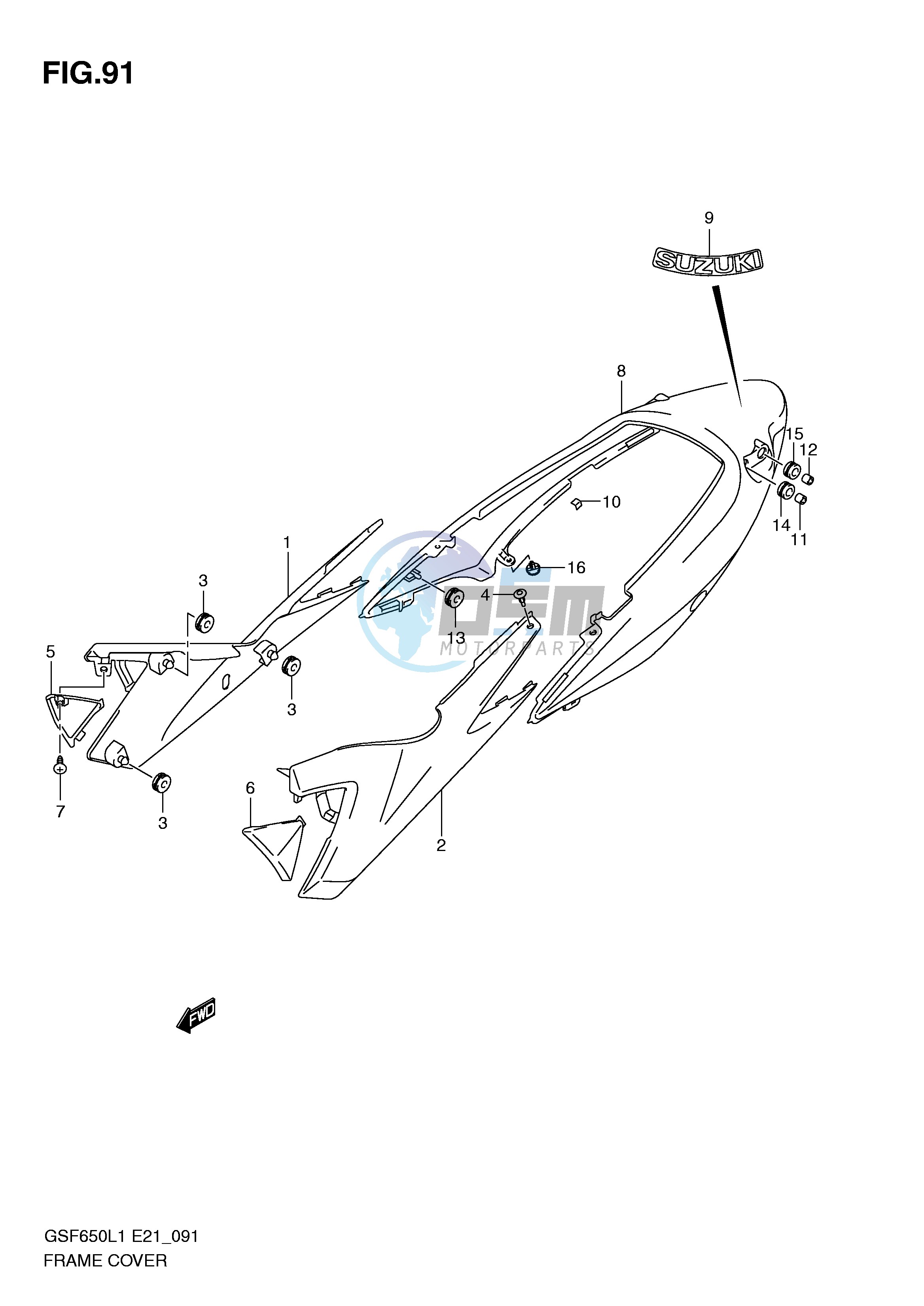 FRAME COVER (GSF650SL1 E21)