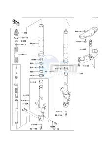 ZX 750 P [NINJA ZX-7R] (P5-P8) [NINJA ZX-7R] drawing FRONT FORK