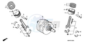 NT700VAA France - (F / ABS) drawing CRANKSHAFT/PISTON