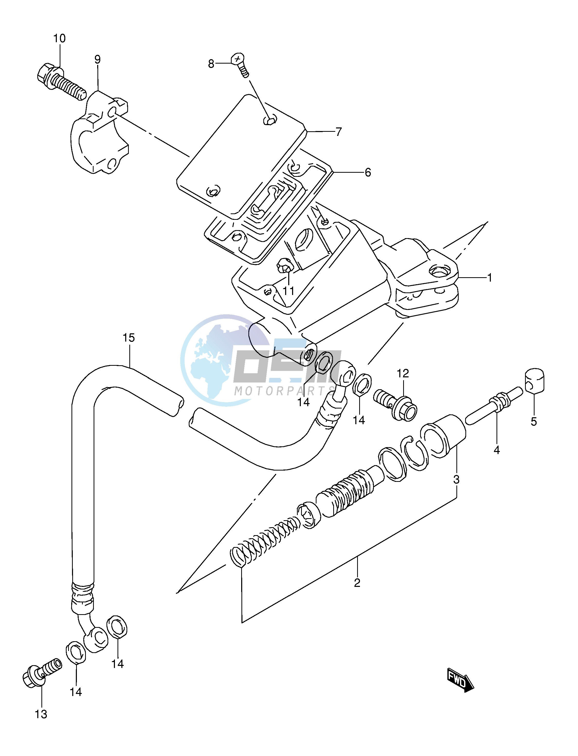 CLUTCH MASTER CYLINDER (MODEL P R)