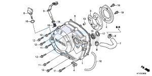 CBR125RD CBR125R E drawing RIGHT CRANKCASE COVER