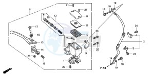 PES150R 125 drawing FR. BRAKE MASTER CYLINDER