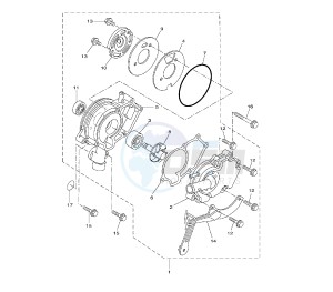 YZF R 125 drawing WATER PUMP