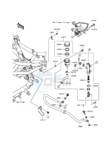 NINJA 250SL BX250AGFA XX (EU ME A(FRICA) drawing Rear Master Cylinder