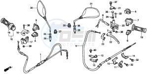 SFX50SMM drawing HANDLE LEVER/SWITCH/CABLE (1)