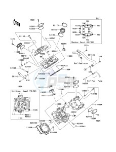 KVF 650 H [BRUTE FORCE 650 4X4I] (H7F-H8F) H7F drawing CYLINDER HEAD