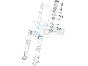 Runner 125 VX 4 (UK) UK drawing Fork steering tube - Steering bearing unit