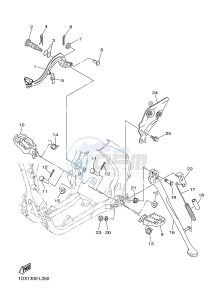 WR450F (1DXA) drawing STAND & FOOTREST