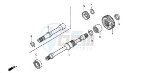 TRX350FM RANCHER 4X4 drawing FINAL SHAFT