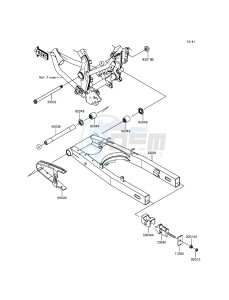 KLX125 KLX125CDS XX (EU ME A(FRICA) drawing Swingarm