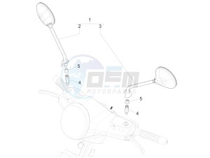 GTS Super 150 ie 4T 3V (APAC) (Au, Ex, Jp, Ri, T, V) drawing Driving mirror/s