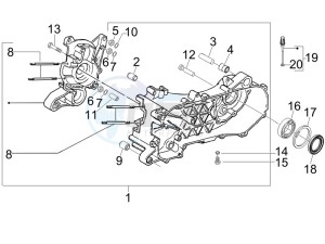 Stalker 50 Naked drawing Crankcase