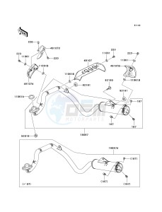 KLX 110 A (KLX110 MONSTER ENERGY) (A6F-A9FA) A6F drawing MUFFLER-- S- -