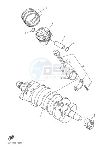 XJ6S ABS 600 DIVERSION (S-TYPE, ABS) (36D7) drawing CRANKSHAFT & PISTON