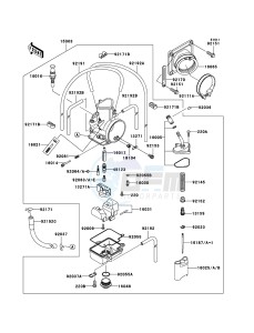 KX125 KX125M7F EU drawing Carburetor