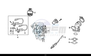 FIDDLE II 50 (25 KM/H) (AF05W4-NL) (E4) (L8-M0) drawing CARBURETOR ASSY