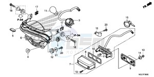 CB500XAE CB500X ABS UK - (E) drawing TAILLIGHT