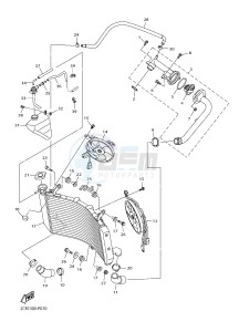 YZF-R1M 998 R5 (2KSF) drawing RADIATOR & HOSE