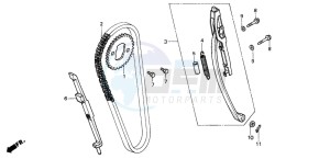 CB250 NIGHTHAWK drawing CAM CHAIN/TENSIONER