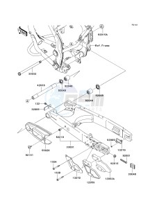 KLX 140 B (KLX140L MONSTER ENERGY) (B8F-B9FA) B9FA drawing SWINGARM