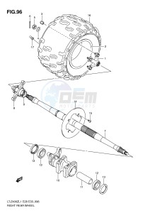 LT-Z400 (E28-E33) drawing RIGHT REAR WHEEL (LT-Z400ZL1 E33)