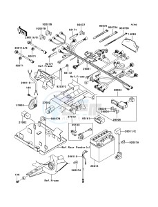 KVF650 4x4 KVF650D7F EU GB drawing Chassis Electrical Equipment