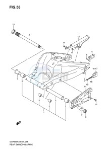 GSR600 (E2) drawing REAR SWINGING ARM