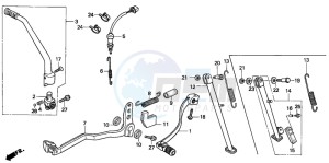 XR250R drawing PEDAL/KICK STARTER ARM