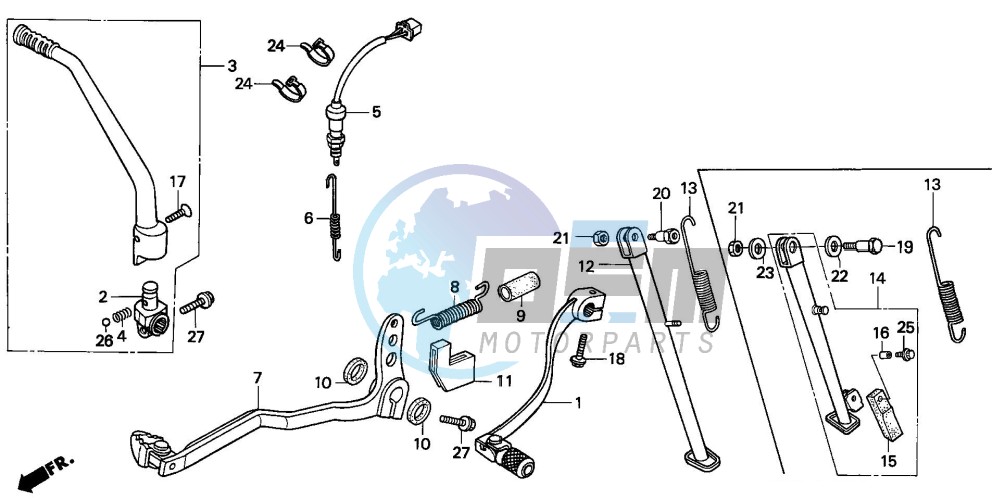 PEDAL/KICK STARTER ARM