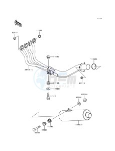 ZX 600 G [NINJA ZX-6R] (G1-G2) [NINJA ZX-6R] drawing MUFFLER-- S- -