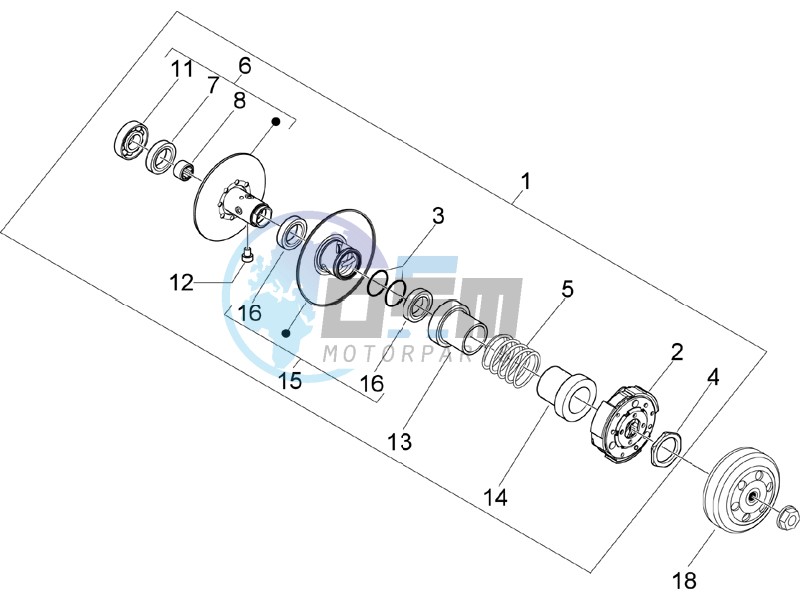 Driven pulley