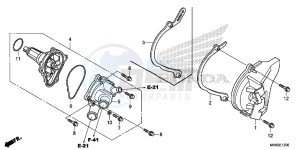 CBR1000RAG CBR1000 - Fireblade ABS Europe Direct - (ED) drawing WATER PUMP