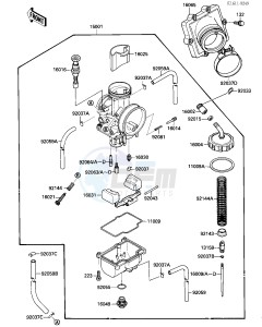 KXF 250 A [TECATE 4] (A1-A2) [TECATE 4] drawing CARBURETOR-- KXF250-A2- --- Å004204- -