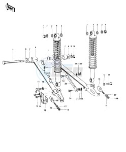 MC1 M A (-A) 90 drawing SWING ARM_SHOCK ABSORBERS -- 74-75 MC1M_MC1M-A- -