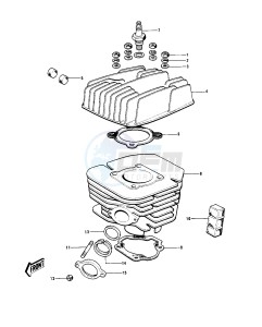 G4 TR (D-E) 100 drawing CYLINDER HEAD_CYLINDER -- 74-75- -