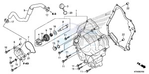 SH300D SH300i UK - (E) drawing RIGHT CRANKCASE COVER/ WATER PUMP