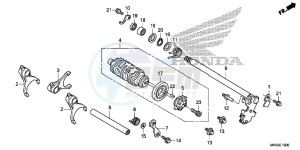 CBR1000RRG CBR1000 - Fireblade Europe Direct - (ED) drawing GEARSHIFT DRUM