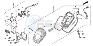 VTX1800C1 drawing TAILLIGHT (CM)